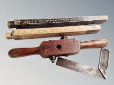 Two vintage yard sticks,