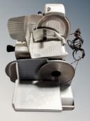 Two meat slicers
