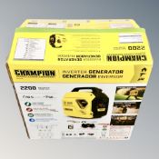 A Champion 2200w inverter generator,