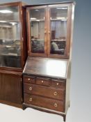 A Stag bureau bookcase,