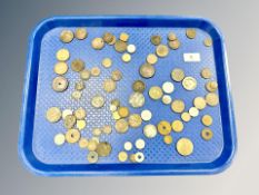 A collection of coins to include Georgian copper pennies, antique and later foreign coins etc.