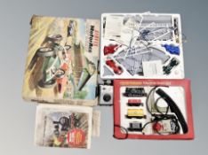 A Hornby electric train set together with an Airfix motor ace car racing set in box.