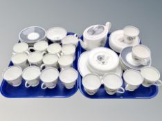 Approximately fifty five pieces of Wedgwood Susie Cooper designed Glen Mist tea and coffee china