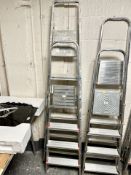 Two aluminium step ladders
