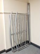 A contemporary metal 5' bed frame