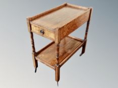 An Edwardian oak trolley