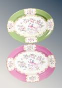 Two Minton bone china meat plates,