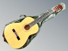 A Hohner Concerta acoustic guitar in carry bag