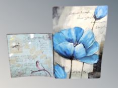 Two contemporary wall panels