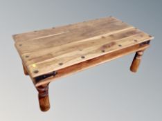 A sheesham wood coffee table