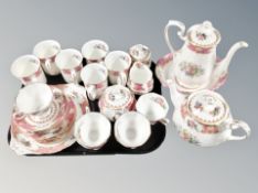 A thirty one piece Royal Albert Lady Carlisle bone china tea and coffee service