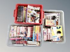 Three boxes of Japanese Anime paperbacked books and magazines