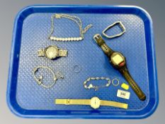 A gent's Emporio Armani wristwatch, Nordgreen watch, Polar digital watch,