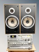 Three Panasonic hifi seperates, Stereo cassette deck 635, Integrated Amplifier SU-2800,