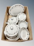 A box containing Alfred Meakin leaf pattern dinner ware