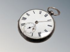A silver pocket watch