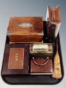 A small Montana calfskin desk box with calendar,