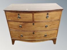 A Victorian mahogany bow fronted four drawer chest