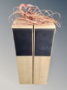 A pair of Mordaunt Short floor standing tower speakers with leads