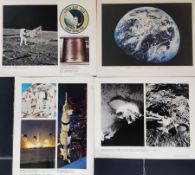 A collection of 1970's NASA prints of Apollo and 3D model space station