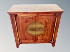 A Chinese style double door low cabinet