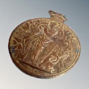 A large French medal Expositon International dated 1875