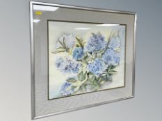 Margaret Adamson : Still life of hydrangea, watercolour,