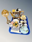 Two Ringtons Limited Edition teapots with boxes, Aynsley tea cups, saucers,