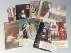 Approximately forty three WWI era postcards