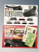 A Hornby railways GWR freight electric train set together with a Scalextric 200 model racing set
