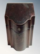 A George III mahogany knife box CONDITION REPORT: No contents