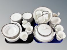 Approximately seventy two pieces of Royal Doulton Sarabande tea and dinner china