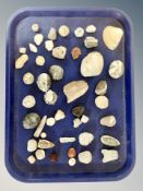 A group of geology rock specimens