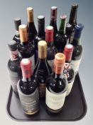 Fourteen bottles of alcohol including Chianti, Fitou,