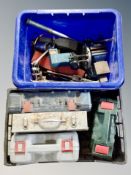 Two crates of bench vice,