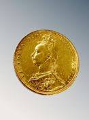 An 1892 Victorian full gold sovereign