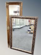 Two rectangular gilt mirrors