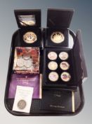 Several cased commemorative coins, Royal Family,