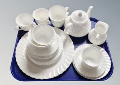 Twenty two pieces of Wedgwood tea china on white ground