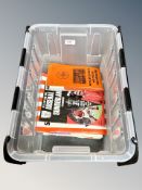 A box of late 20th century football programmes,
