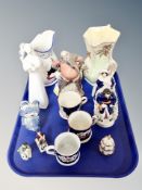 A Royal Doulton figure - Falstaff, Maling jug,