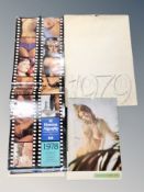 Three pin up calendars Playmate 1979,