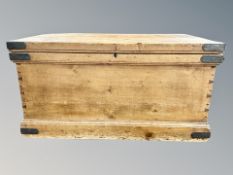 A Victorian pine blanket box