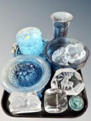 A tray of glass paperweights, Caithness,