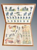 Two Danish colour prints depicting soldiers and fireman