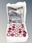 Approximately 150 Primeur plumb circle cushion covers 40 cm x 40 cm, tagged and new,