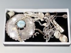 A group of costume jewellery etc