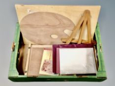 Artist's large and small easels,