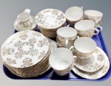 An English floral tea service