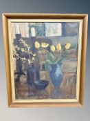 Danish school, Still life with tulip, oil on canvas,
